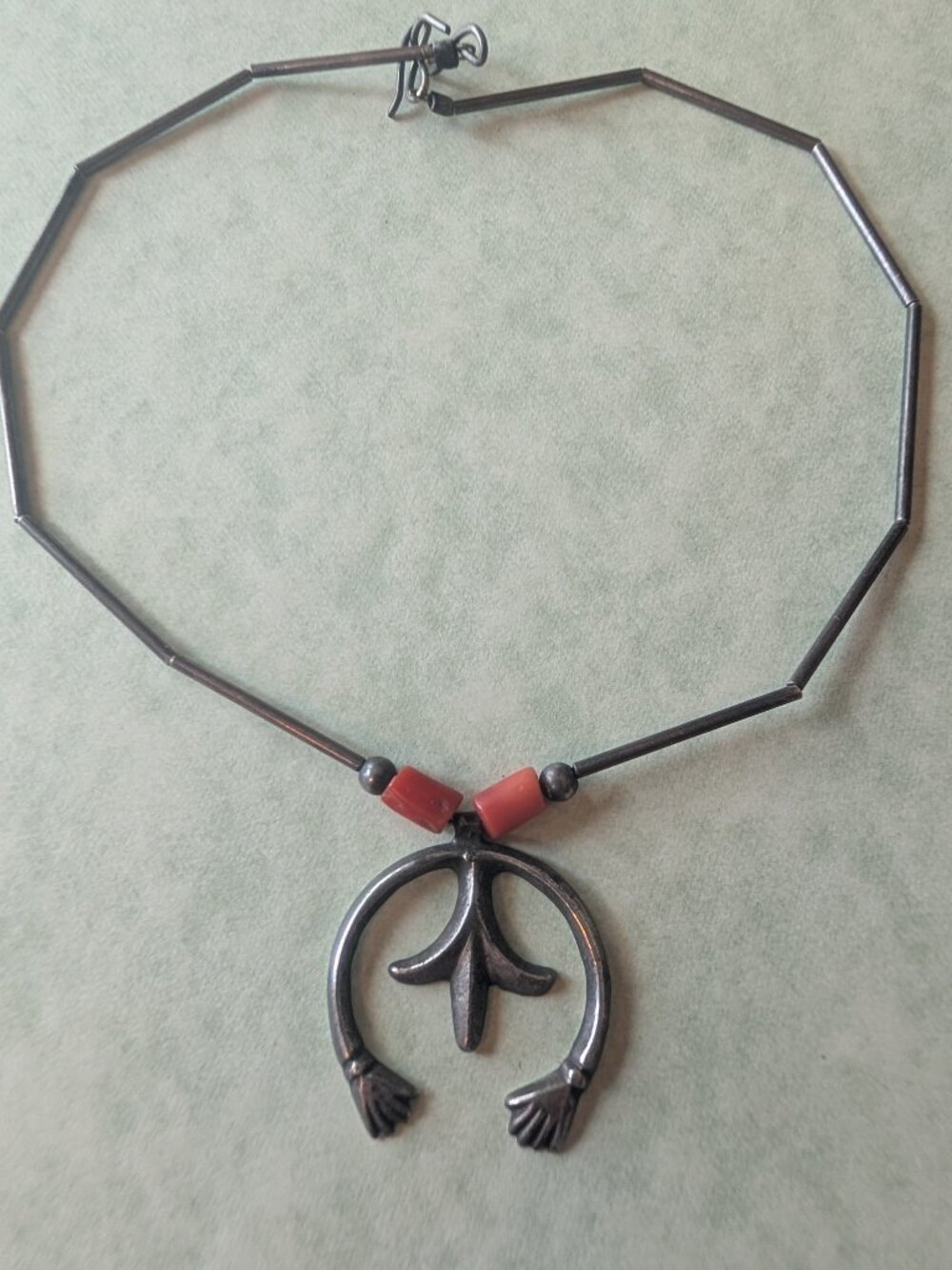 NAVAJO VINTAGE NAJA SILVER NECKLACE